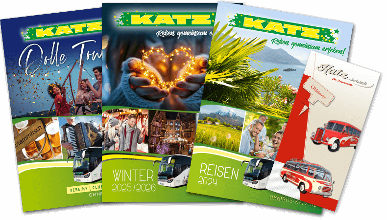 Reisekataloge von Omnibus Katz